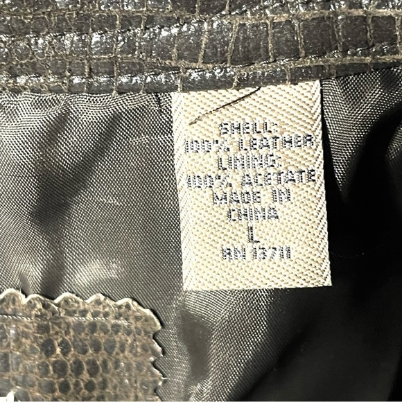 VINTAGE I.E. Woman 100% Leather Brown Jacket Size L - Picture 10 of 15